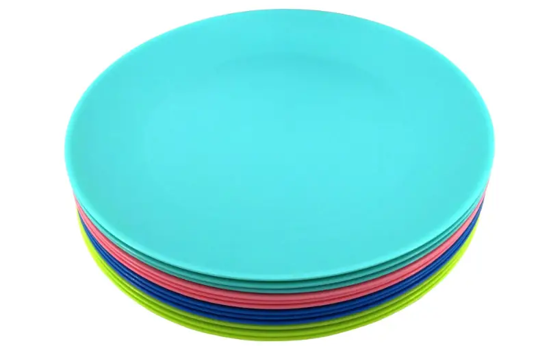 YUYUHUA Plastic Plates Reusable 10 inch