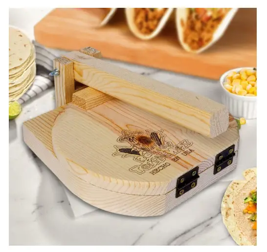 CHAMPS 11-Inch Wooden Tortilla Press Maker