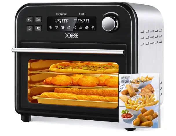 CKOZESE 8-In-1 Smart Toaster Oven Air Fryer Combo