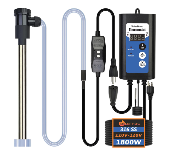 XCLBTFDC 1800W Immersion Water Heater Portable Electric Bathtub