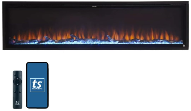 Touchstone Sideline Elite Smart 72” WiFi-Enabled Electric Fireplace