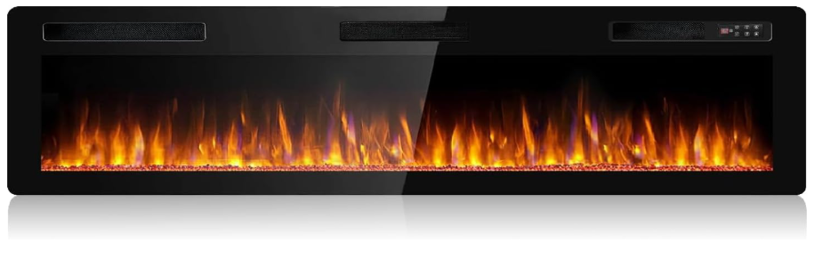 BOSSIN 72 inch Ultra-Thin Silence Linear Electric Fireplace