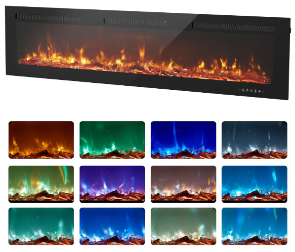 EUHOMY 72 Inch Electric Fireplace