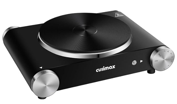 CUSIMAX Electric Hot Plate for Cooking Portable Single Burner